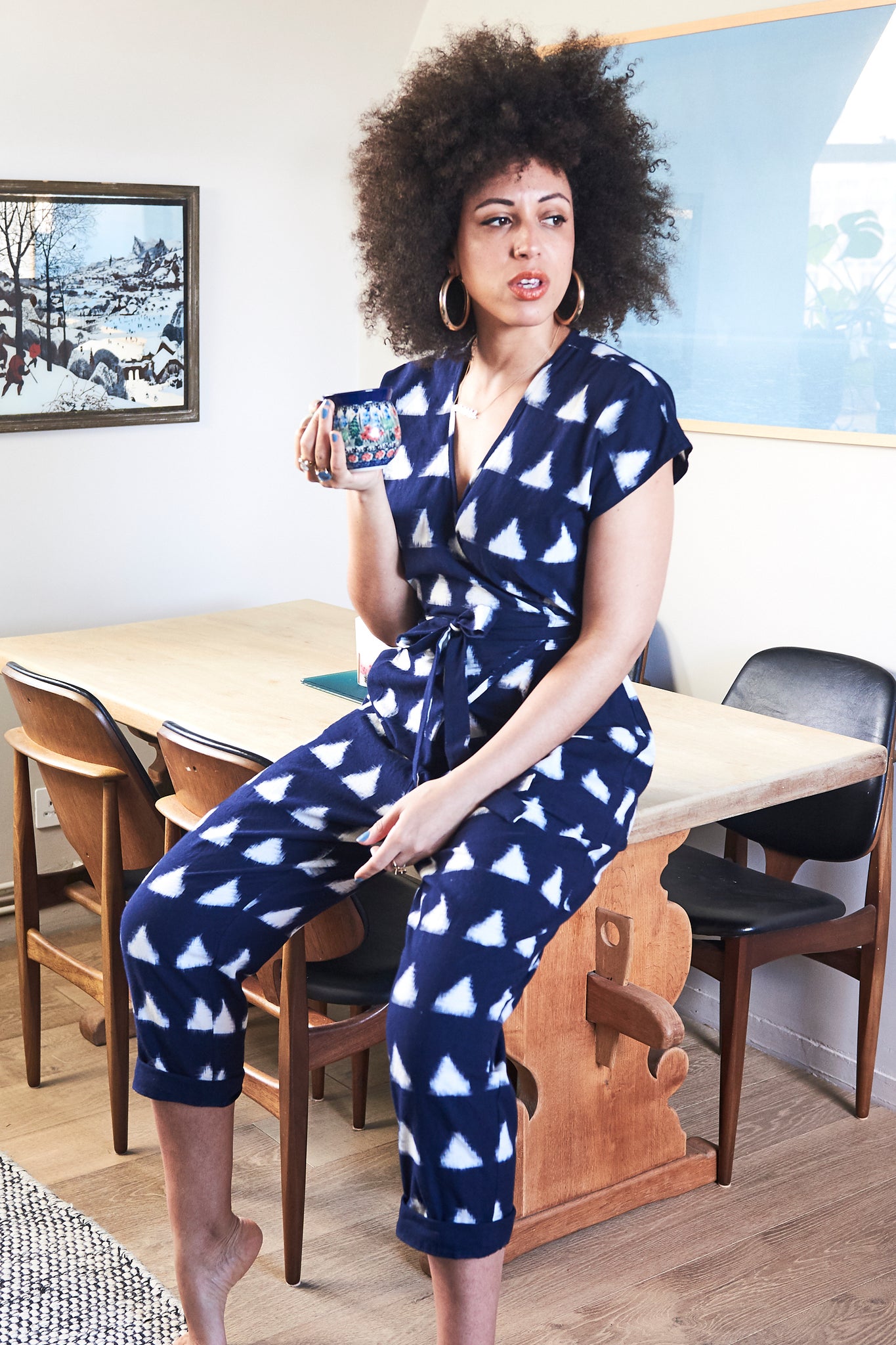 My Zadie Jumpsuit in the new Spoonflower Petal Signature Cotton